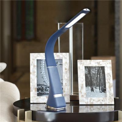 China Flexible Rechargeable Convenient Dimmer Flexible Goose-Neck Touch Desk Lamp Single Neck LED Light For Business for sale