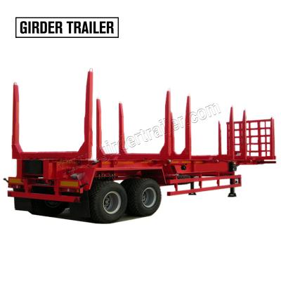 China Pairless Twin Axle Log Truck Trailer Manufacturer Log Truck Trailer Parts Forestry Timber Hauling Trailer For Sale for sale