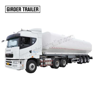 China Manufacturer 3 Axles Silo Trailer Truck Animal Feed Cargo Transport Silo Truck Semi Trailer Equipment With Hydraulic Conveyor for sale