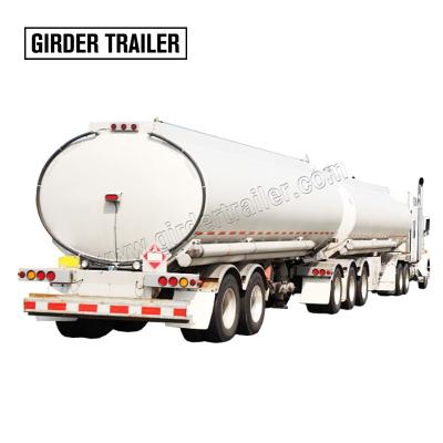 China Super truck trailer SHIYUN brand double link 3axles 45KL link petrol oil tanker semi trailer for sale in Zambia for sale