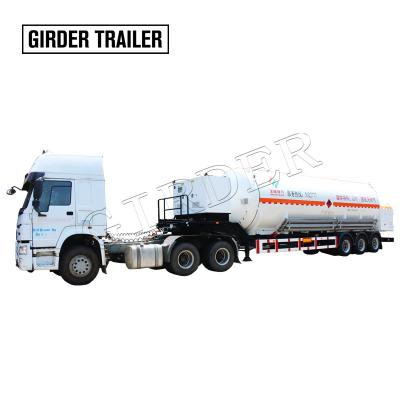 China Truck Trailer 3 Axles 50 CBM Truck Trailer Cryogenic Gas Liquid Oxygen Liquefied Carbon Dioxide CO2 Tank Semi Trailer For Sale for sale