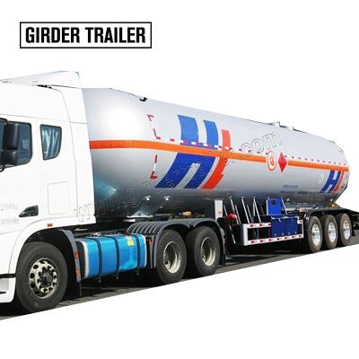 China Truck trailer truck trailer use ASME standard used transport LPG tank semi trailer with a capacity of appx 25MT mounted on 3 axles for sale