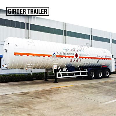 China Truck trailer liquefied nitrogen gas CO2 transporting 3 axle cryogenic liquid oxygen tanker truck semi trailer for sale for sale