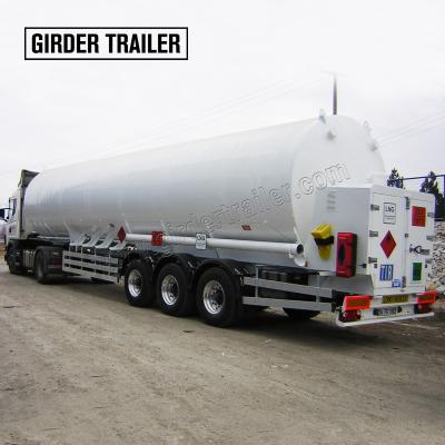 China Tri Axles 55cbm Truck Trailer Truck CO2 Liquid Oxygen Gas Nitrogen Tank Cryogenic Semi Trailer For Sale for sale