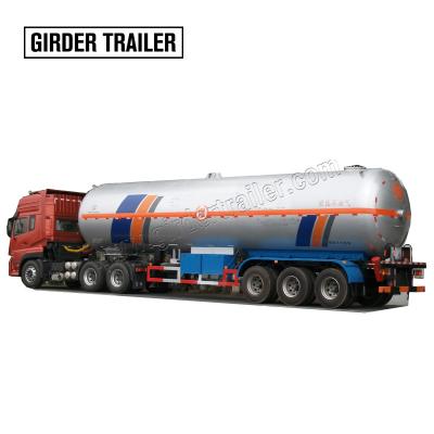 China Truck Trailer China Manufacturer Tri Axles Pressure Vessel Road Tank Used 56m3 Propane LPG Tanker Trailer Price for sale