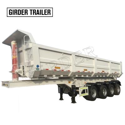 China 60 Cubic Meters Dump Truck Rear Truck Trailer 4 Axles Semi Trailer With Hyva Hydraulic Cylinders for sale