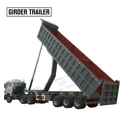 China Truck Trailer 3 Axles Rear Truck Type Coal Hauling End Dump Semi Trailer for sale