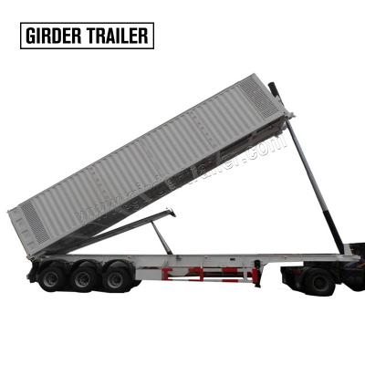 China Hot Sale 3 Axles Truck Trailer Ending Tipper Truck Hydraulic Scissor Lift Semi Small Rear Dump Trailer For ATV for sale