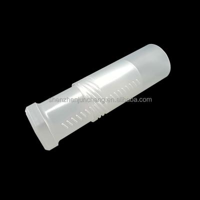 China Cosmetic diameter 4 cm stocked hexagon top twist screw plastic telescopic brush tube for cosmetic brush for sale