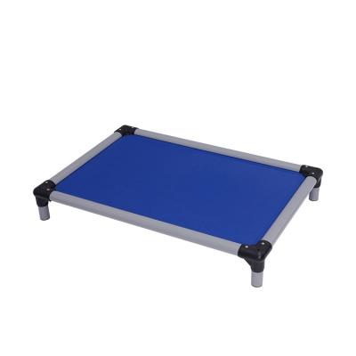 China Durable Aluminum Alloy Raised Luxury Easy To Clean Pet Bed Metal Frame Dog Bed for sale