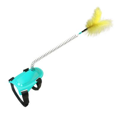 China Viable Pet Toy Funny Cat Stick Feather Interactive Cat Stick Funny Toy for sale