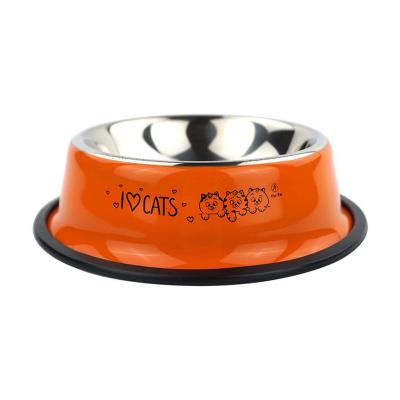 China Dogs Wholesale Non-Slip Dog Bowl Stainless Steel Pet Bowl for sale