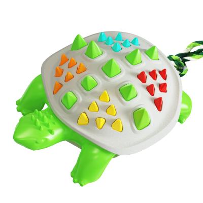 China Sustainable Interactive Dog Chew Toys Colorful Training Alligator Turtle For Aggressive Dogs for sale