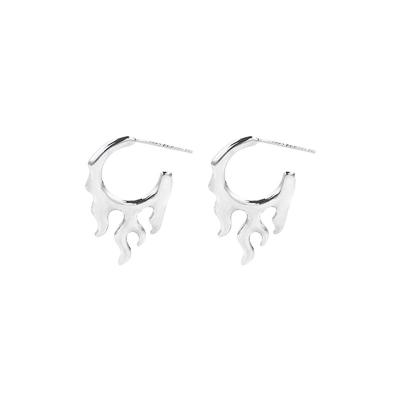 China ANENJERY Fashionable Simple Simple Lava Geometric Flame Earrings for sale