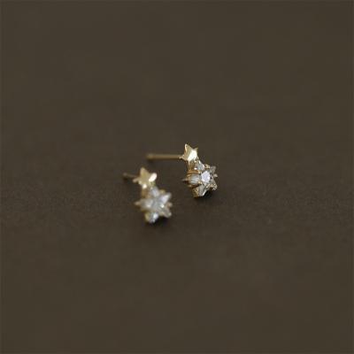 China ANENJERY FASHION Zircon Star Pentagon Stud Earrings For Women Small Fashion Zircon Stud Earrings for sale