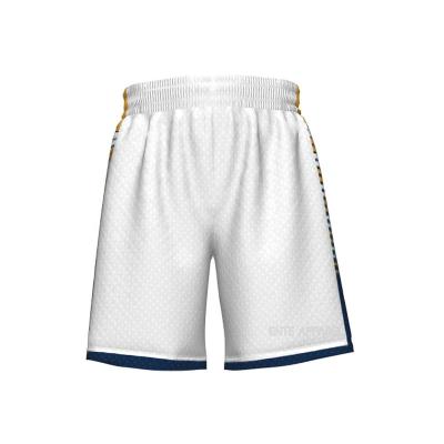 China Antibacterial Mens Mask Basketball Tank Tops Basketball Shorts White Old School Basketball Shorts for sale