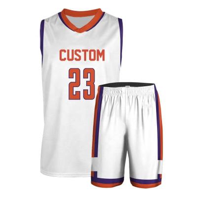 China 2022 Basketball Uniforms Sublimation Antibacterial Custom Basketball Jerseys Design for sale