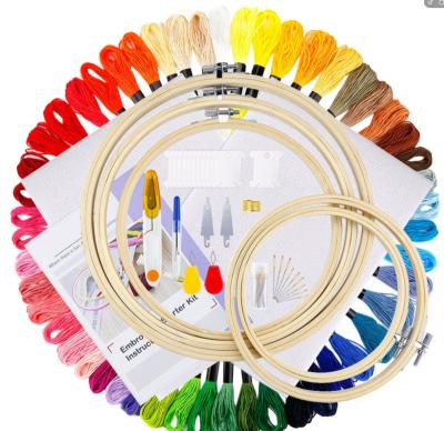 China China Eco Friendly Round 50 Colors Bamboo Embroidery Kit for sale