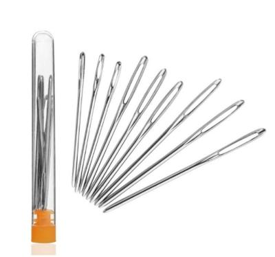 China DIY Needlework 9PCS Big-eye Blunt Needles, Stainless Steel Sewing Needles With Storage Container, Crafting Knitting Weave 5/6/7cm for sale