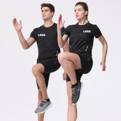 China High Quality Anti-Wrinkle Quick-Drying Sports Fitness Clothes Men's Running Sports Tights T-shirt Basketball Training T-shirt for sale