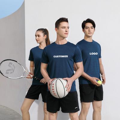 China Anti-Wrinkle Solid Color Good Quality New Fitness Wear Breathable Men's T-shirt Print Logo Quick Dry Quick Dry T Shirt For Men for sale