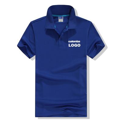 China Custom Printing Anti-Wrinkle Polo Shirt Oem Logo Plain Embroidery 100% Polyester Blank Up Mens Polo T-Shirt for sale