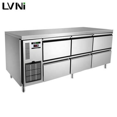 China NLV Single-temperature Customized Stainless Steel Commercial Drawer Refrigerator For Restaurant Refrigerators Commercial Fridge for sale