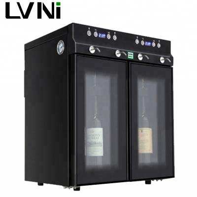 China NLVI Hot-Sales Desktop Electric Commercial Automatic 4 Bottles Drink Liquor Wine Dispenser With Nitrogen Pump 470*460*640mm W*D*H for sale