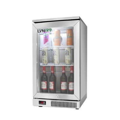 China 2021 High Quality Mini Freezing Single-temperature Lvni Hotel Cooler Refrigerator Not In The Living Room Door Freezers Glass Refrigeration Material for sale