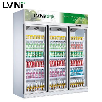 China Single-Temperature 3 Doors Upright Showcase Display Freezer for sale