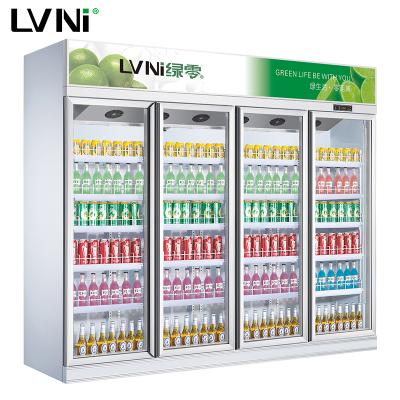 China Single-Temperature Display Refrigerator Glass Door Large Capacity Back Bar Cooler Beverage Fridge Drinks Showcase Freezer for sale