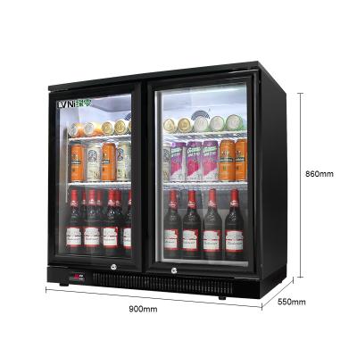 China 2021 Best Single-temperature NLVI Quality Led Lighting Display Commercial Horizontal Beverage Beverage Beer Cooler Fridge Refrigerator for sale