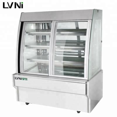 China Elegant Single-temperature NLVI Front Door Display Pastry Glass Openable Cake Bakery Chiller Showcase for sale