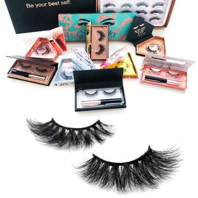 China Real Siberian Mink Strip Lashes Private Label Long Natural Wholesale Packaging 3D Mink Eyelashes for sale