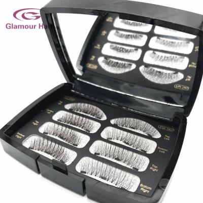 China Long Bundle Natural Magnet Eyelashes Square Lashes Hair 100% Magnetic Hair Lashes for sale