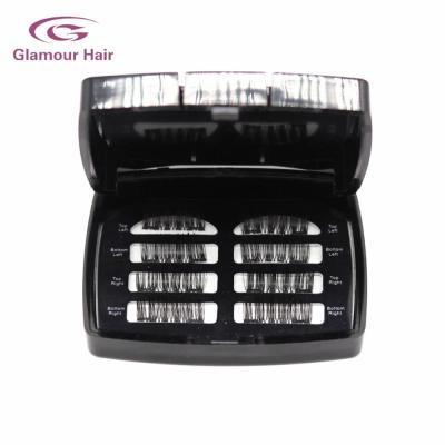 China Wholesale Cheap Price Thick Magnetic Eyelashes Magnetic Eyelashes With 5 Magnets for sale