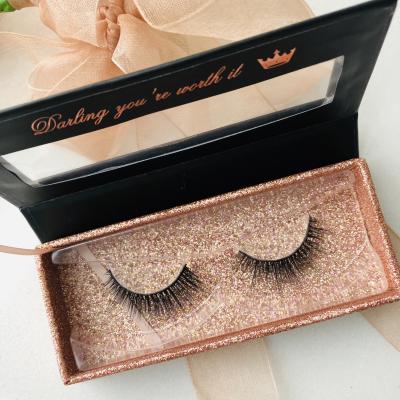 China Natural Long Cruelty Free Faux 5D Mink Lashes Private Label Vegan Eyelashes for sale