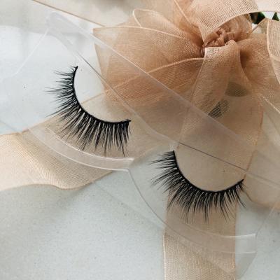 China Natural Wholesale Private Label Long False Mink Strip Eyelashes With Customized Packing for sale