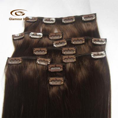 China Factory Top Selling Wholesale Silky Straight Wave Tangle Free Clips Remy Hair Extension 70Cm for sale