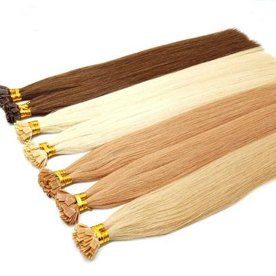 China Silky Straight Wave QD Charm Hair Factory No Shedding Tangle Free Remy Flat Tipped Human Hair Extension for sale