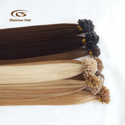 China High Quality Virgin Hair Silky Straight Double U Wave Tip Hair Extensions for sale