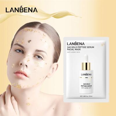 China Wholesale LANBENA Peetide Moisturizer Serum 24k Gold 24k Gold Face Mask Anti Moisturizer Face Mask Wrinkle Face Mask for sale