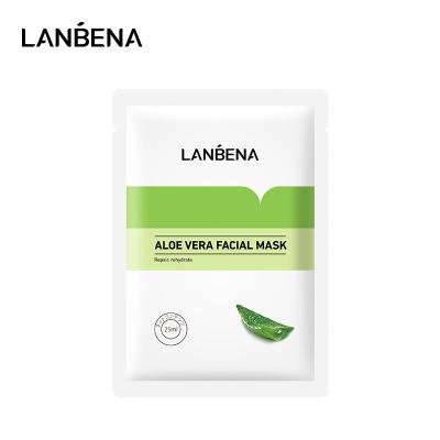 China LANBENA Moisturizer Private Label Aloe Vera Serum Skin Rapairing Face Mask Hydration Protective Mask for sale