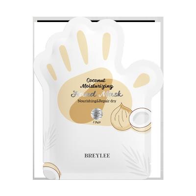 China BREYLEE Hand Coconut Gold Hand Mask Exfoliation Peeling Mask Hand Skin Gloves for sale