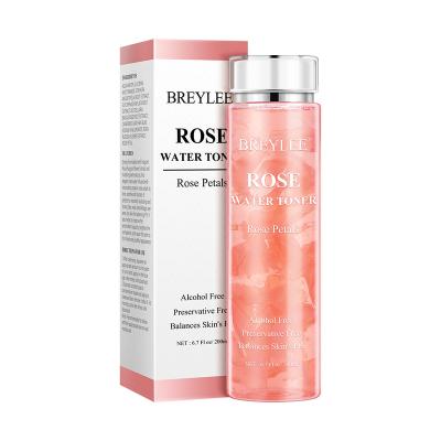 China BREYLEE Toner Hot Selling Natural Rose Petals Water Moisturizing Skin Toner Brightening Facial Toner for sale