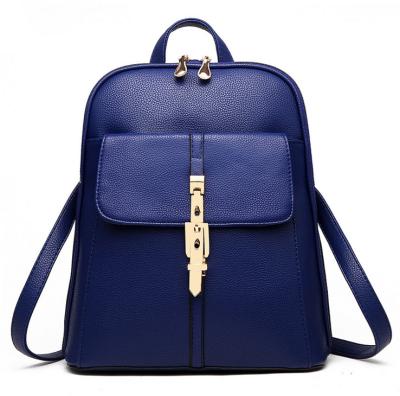 China Nine Color Waterproof Wholesale Custom Leather Ladies Backpack for sale