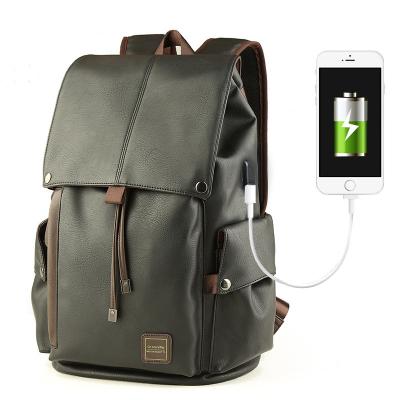 China Custom Made Two Color Waterproof Wholesale Man Leather Backpack for sale