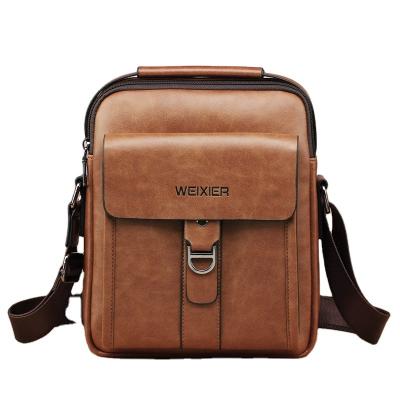 China 2021 Hot Sale Portable PU Tote Mens Sling Crossbody Bags PU Solid Color Leather Mini for sale