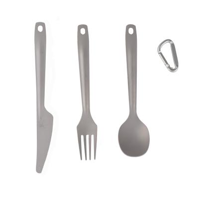 China Indoor Use Titanium Camping Cutlery Set--3 Pcs-- Knife & Fork&Spoon for sale