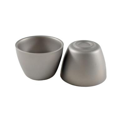 China TA1 50ml Titanium Wine Tea Cup Double-Wall Sake Whiskey Whiskey Mug For Outdoor Camping Hiking for sale